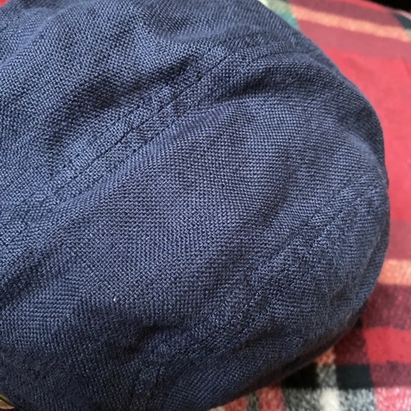 Supreme 100% Linen 5 panel Camp Hat Made In Italy Navy Blue 2021 - Picture 5 of 8